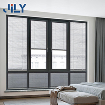Jily Wholesale Punch-free Integral Built in Blind Double Glass 